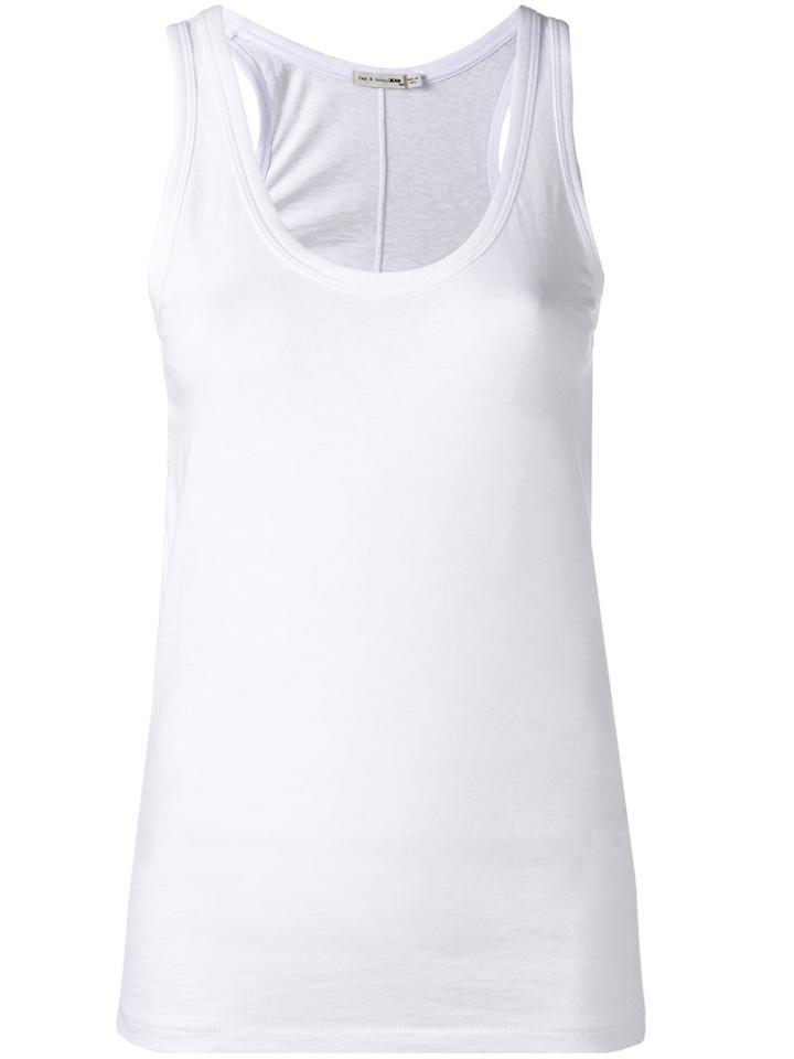Rag & Bone Classic Vest-top, Women's, Size: Small, White, Cotton