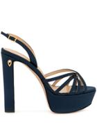 Jennifer Chamandi Platform Sling-back Sandals - Blue