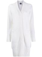 Lorena Antoniazzi Long Ribbed Cardigan - White