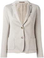 Eleventy Fitted Blazer Jacket, Women's, Size: 44, Nude/neutrals, Cotton/polyamide/polyester/viscose