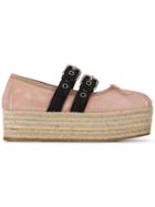 Miu Miu Platform Espadrilles - Pink