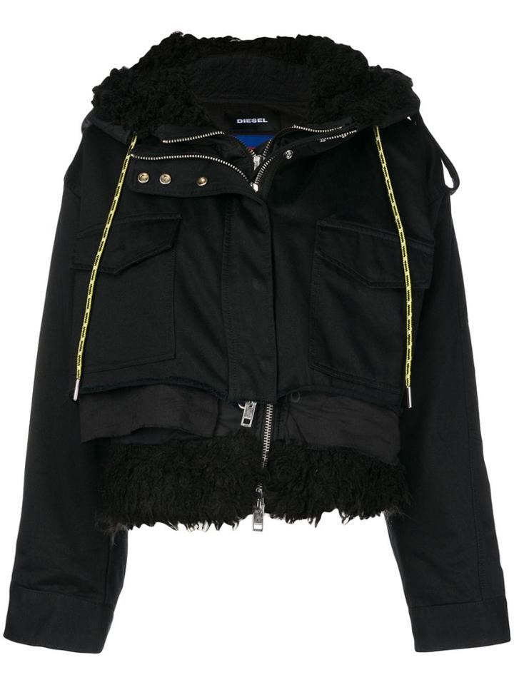 Diesel W-lotti Hooded Jacket - Black