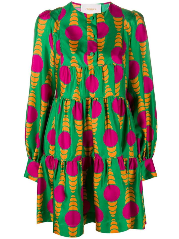 La Doublej Peasant Dress - Green