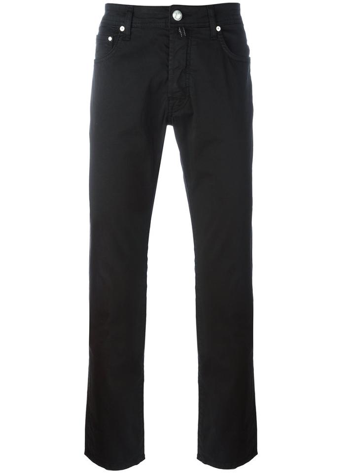 Jacob Cohen Skinny Trousers, Men's, Size: 36, Black, Cotton/spandex/elastane