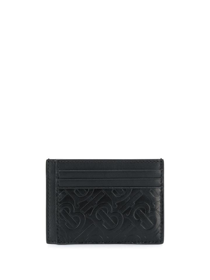 Burberry Monogram Embossed Card Holder - Black