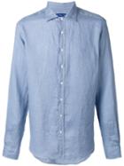 Etro Buttoned Shirt, Men's, Size: Medium, Blue, Linen/flax