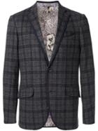 Etro - Check Single Breasted Jacket - Men - Cotton/cupro/wool - 48, Grey, Cotton/cupro/wool