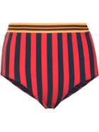 Stella Mccartney 'calypso' Striped Bikini Bottom, Women's, Size: Xs, Red, Nylon/polyester/spandex/elastane