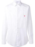Neil Barrett - Heart Ribbed Bib Shirt - Men - Cotton - 43, White, Cotton