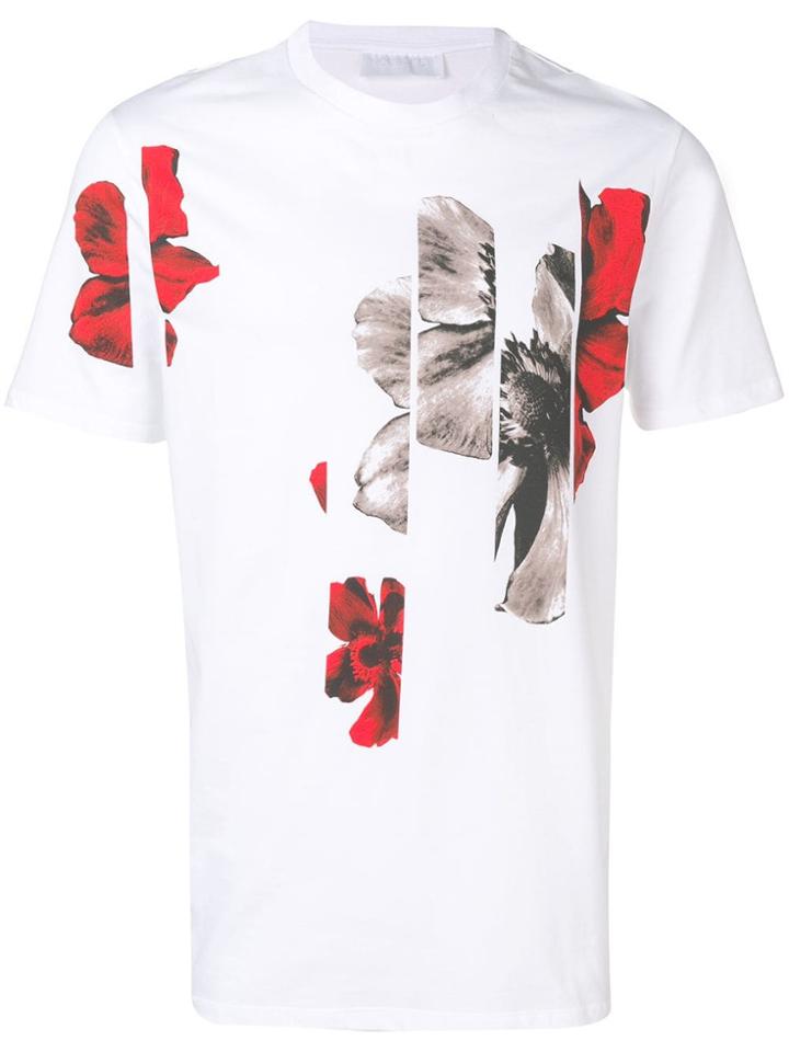 Neil Barrett Floral Print T-shirt - White