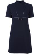 Versace Collection Lace Detail Dress, Women's, Size: 44, Blue, Cotton/polyester/viscose