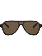 Dolce & Gabbana Eyewear Aviator Sunglasses - Brown