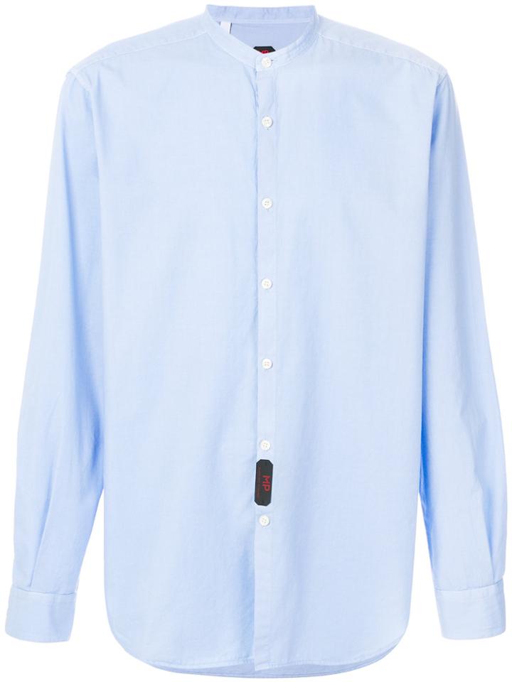 Mp Massimo Piombo Mandarin-collar Shirt - Blue