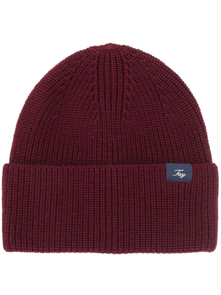 Fay Knitted Beanie - Red