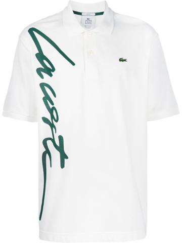 Lacoste Live Signature Piqué Polo Shirt - White