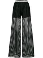 Just Cavalli Striped Flared Trousers - Black