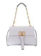Valentino Valentino Garavani Medium V-ring Shoulder Bag - White