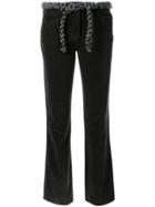Chanel Pre-owned Cc Velvet Trousers - Black