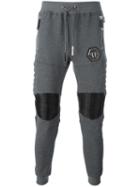 Philipp Plein Gold Card Track Pants, Men's, Size: Small, Cotton/polyurethane/polyester/spandex/elastane