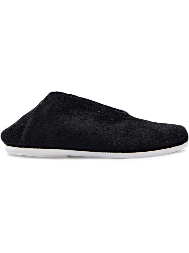 Proenza Schouler Pswl Pony Hair Slip-ons - Black