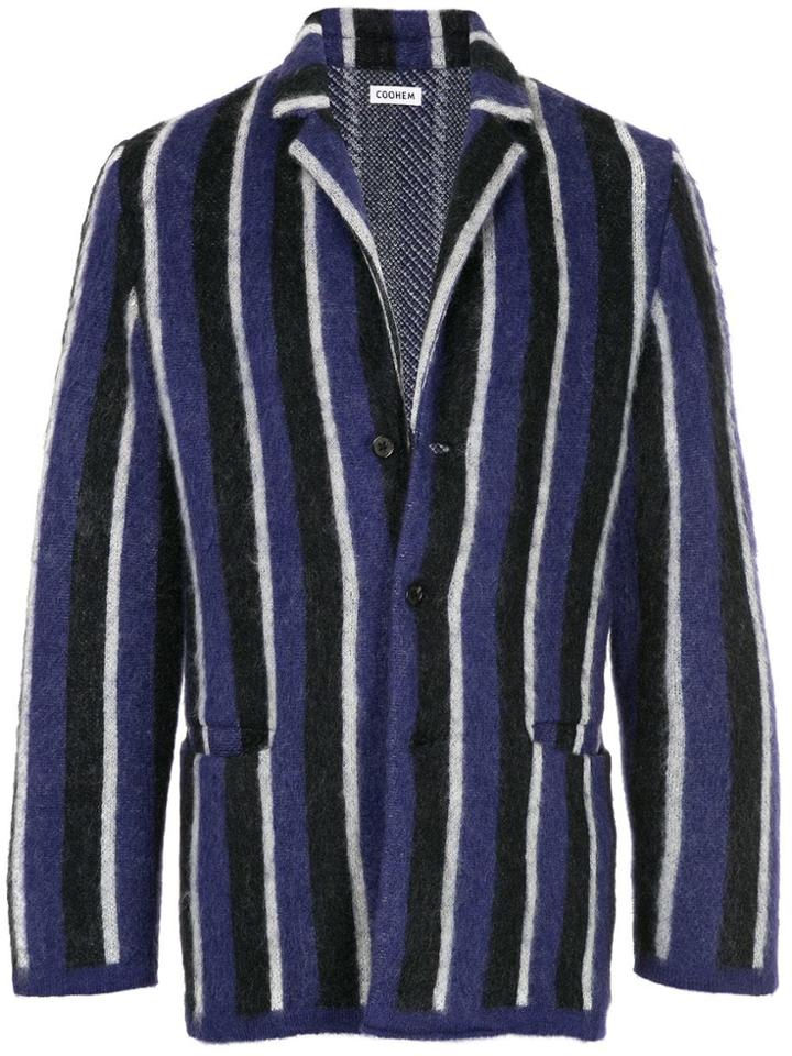 Coohem Striped Blazer - Pink & Purple