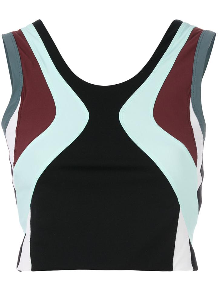 No Ka' Oi Cropped Fitness Tank Top - Black