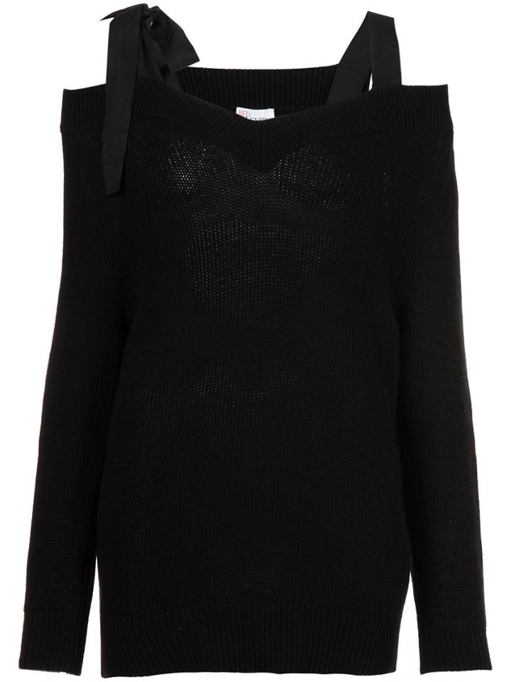Red Valentino Ribbon Detail Jumper - Black
