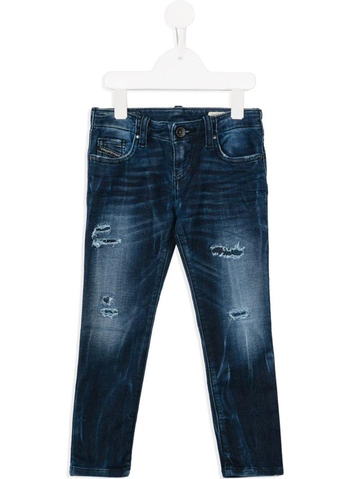 Diesel Kids Distressed Jeans, Boy's, Size: 6 Yrs, Blue