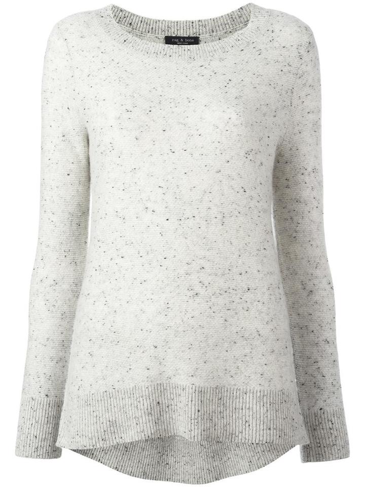 Rag & Bone Ribbed Detail Jumper, Women's, Size: Xxs, Grey, Cashmere