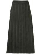 Comme Des Garçons Vintage Striped Flared Skirt - Brown