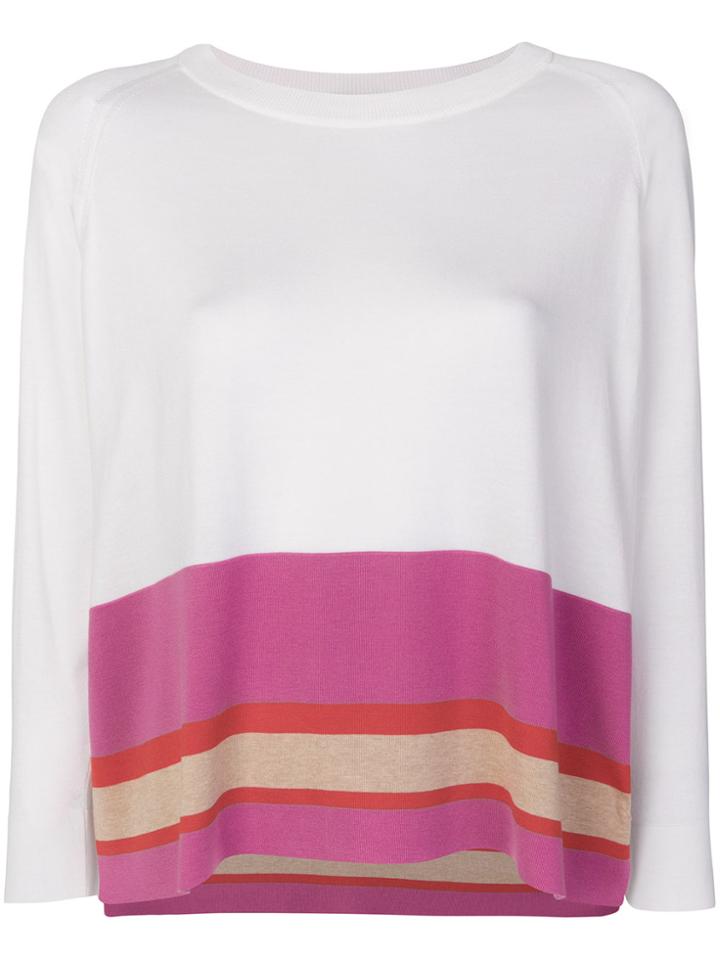 Agnona Colour Panel Top - White