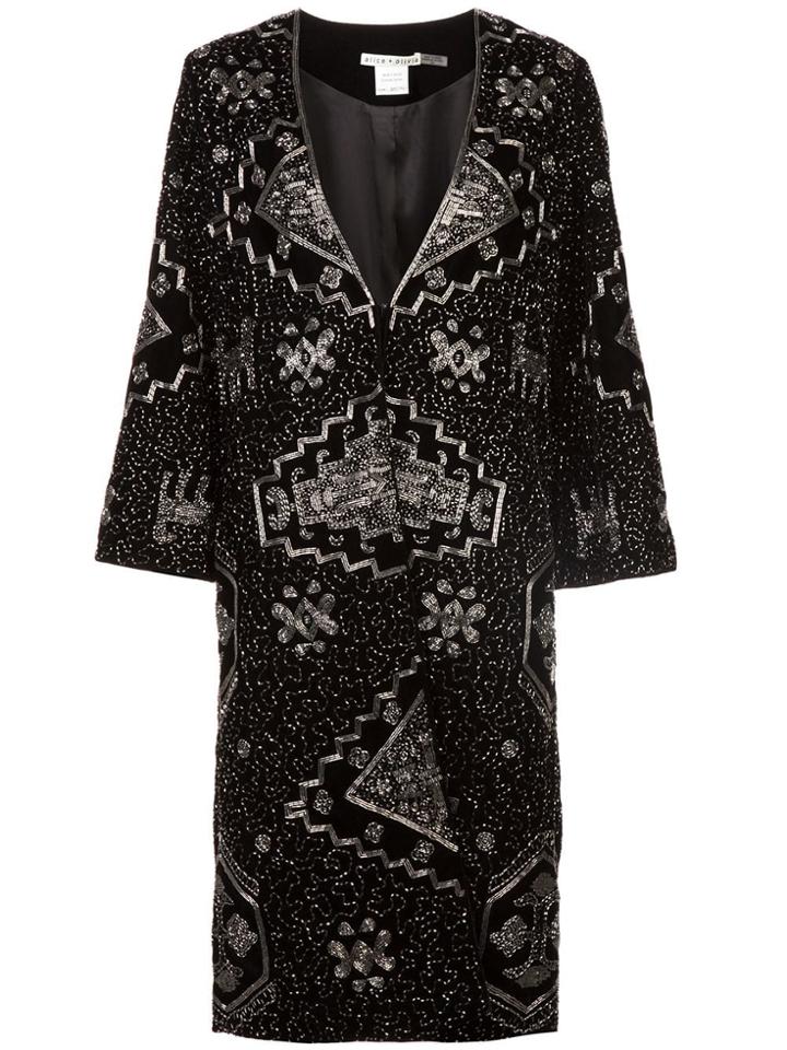 Alice+olivia Embellished Jacket - Black