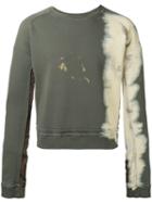 Haider Ackermann Bleached Trim Sweatshirt, Men's, Size: Large, Green, Cotton