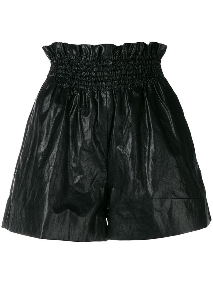 Twin-set Faux Leather Shorts - Black