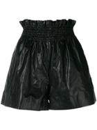 Twin-set Faux Leather Shorts - Black