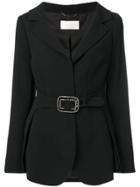 Alberta Ferretti Embellished Belted Blazer - Black