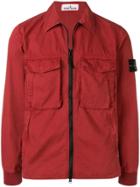Stone Island Zipped Field Jacket - Red