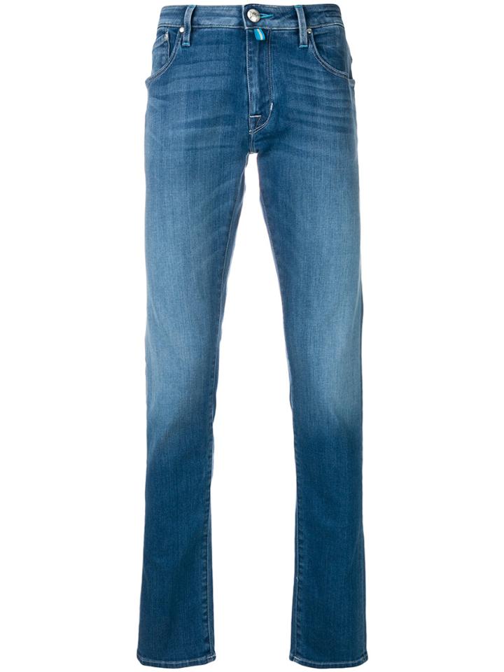 Jacob Cohen Slim Fit Stonewashed Jeans - Blue