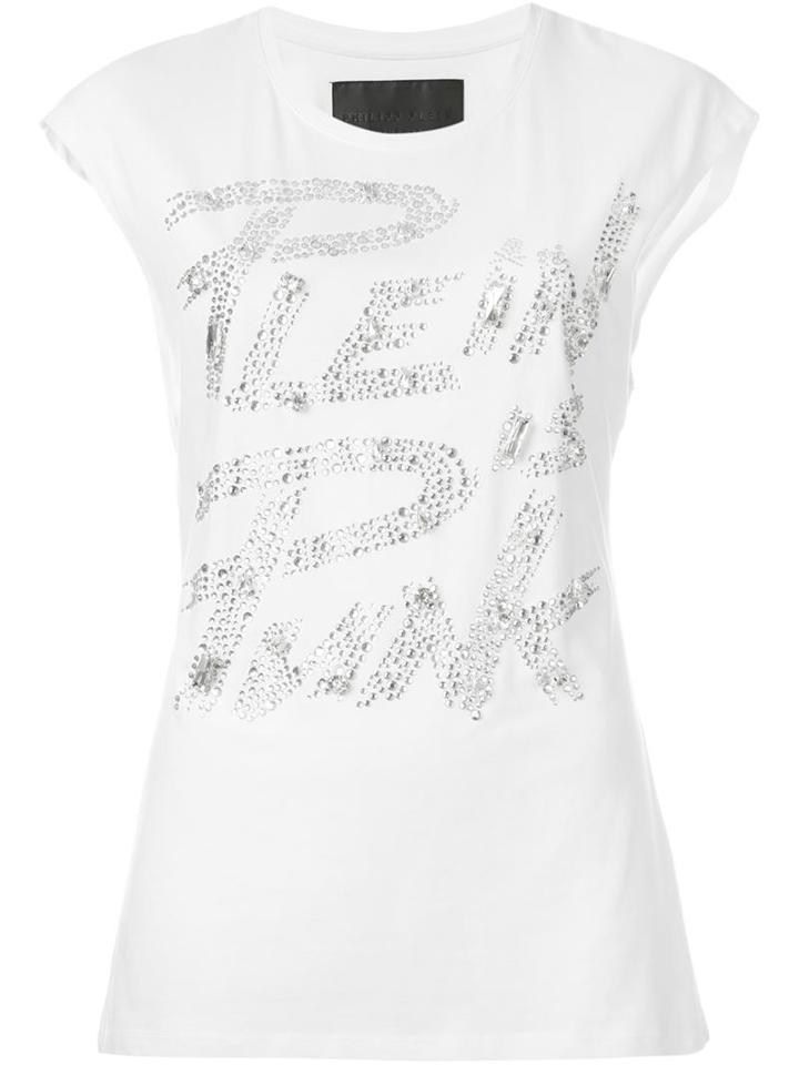 Philipp Plein Plein Punk T-shirt, Women's, Size: S, White, Cotton