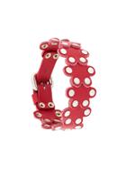 Red Valentino Flower Puzzle Leather Bracelet
