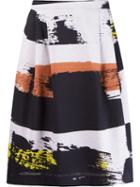 Andrea Marques Abstract Print A-line Skirt