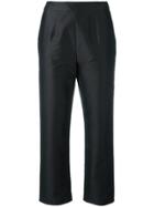 Isa Arfen Cropped Tailored Trousers - Black