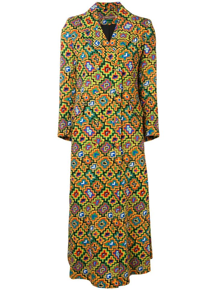 Duro Olowu Printed Blazer Dress - Yellow & Orange