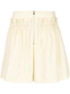 Tibi Ruched Wide Shorts - Yellow