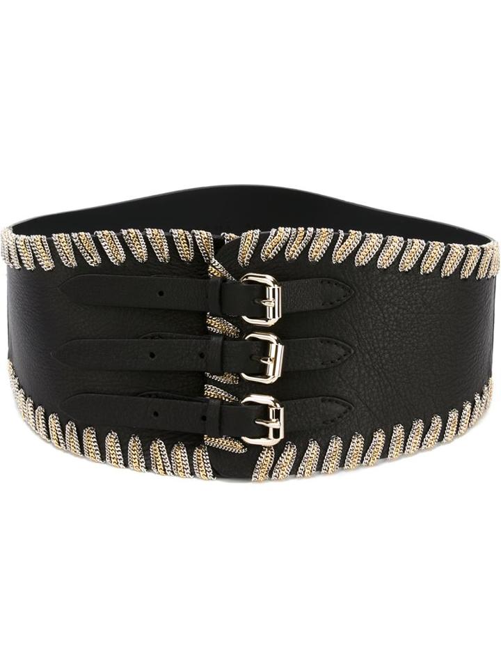 Orciani Triple Buckle Wide Belt