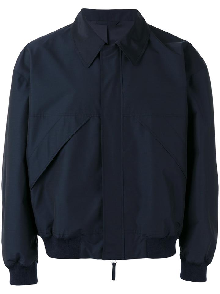 E. Tautz Classic Collar Bomber Jacket - Blue