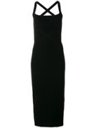 Theory Cross Back Halter Dress - Black
