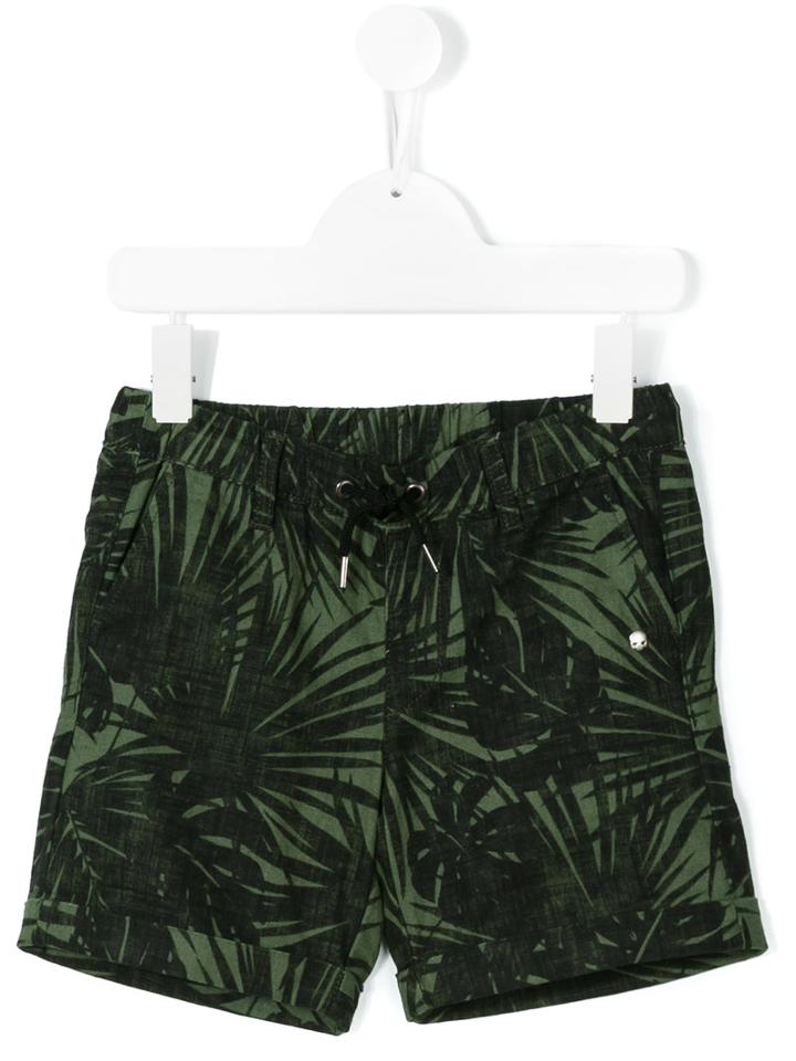 Hydrogen Kids - Leaf Print Shorts - Kids - Cotton/linen/flax - 6 Yrs, Green