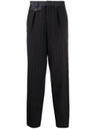 Mcq Alexander Mcqueen Pinstriped Tailored Trousers - Black