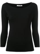 Stefano Mortari Boat Neck Sweatshirt, Women's, Size: 42, Black, Viscose/spandex/elastane